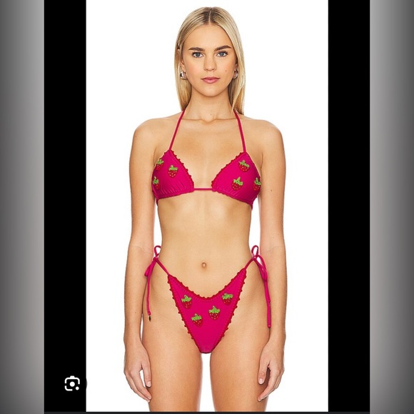 MELI BIKINI BOTTOM AND TOP IN STRAWBERRY Capittana - Picture 1 of 3
